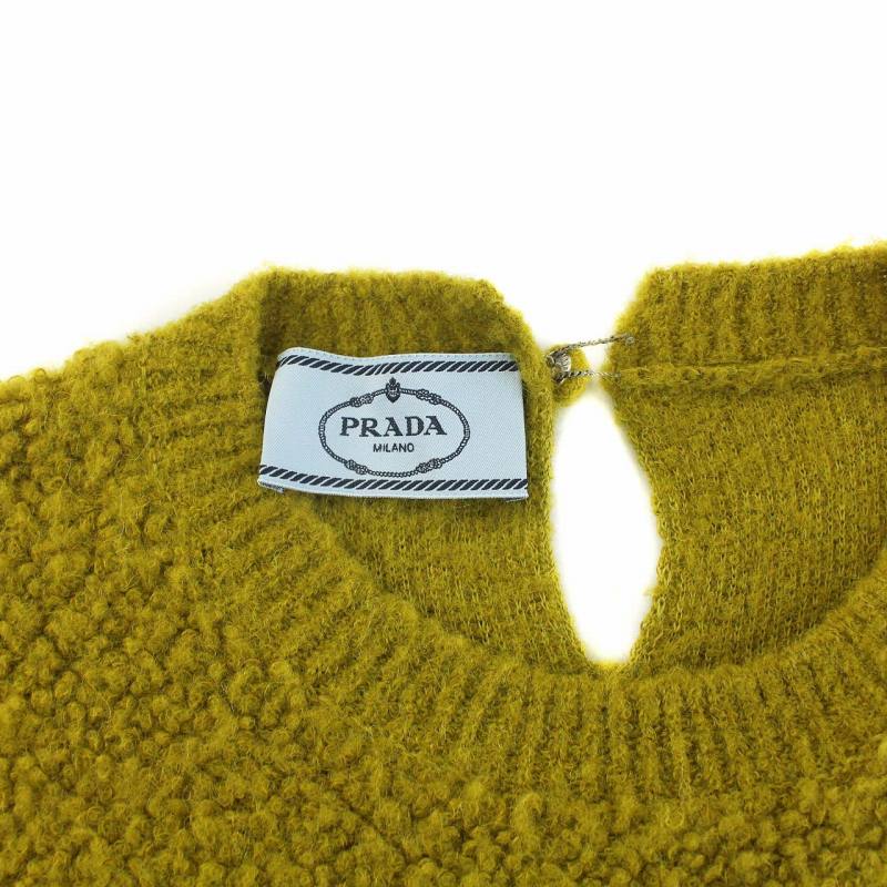 プラダ PRADA 17AW ニット セーター クルーネック 長袖 アルパカ 38 M 