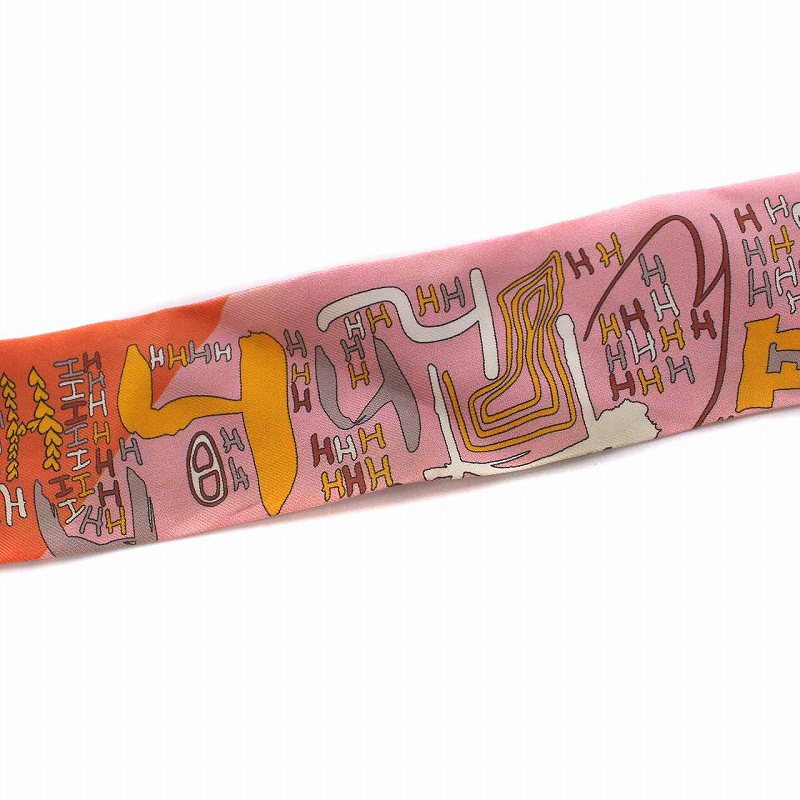 HERMES エルメス Hツイリー☆1001H 千と一のH オレンジ ピンク