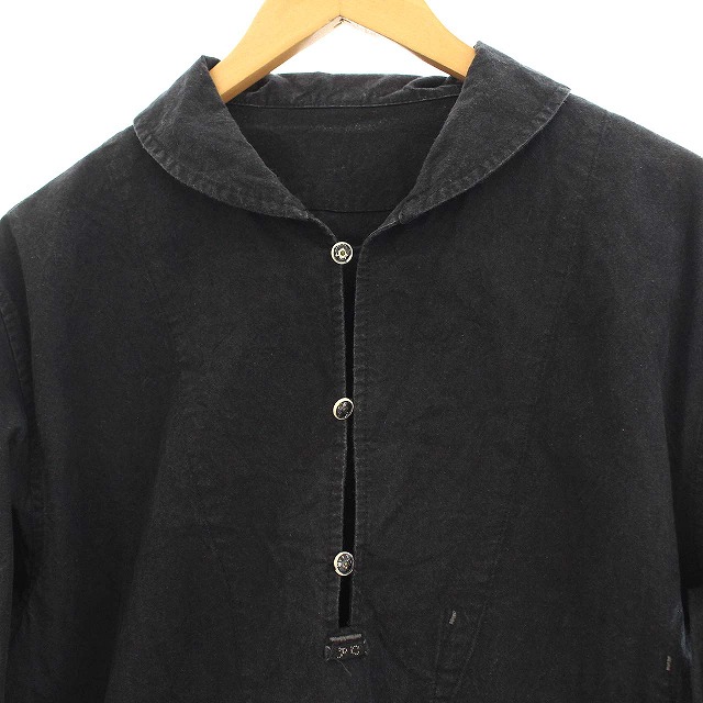 ポータークラシック Porter Classic LOCAL BLACK PULLOVER SHIRT  