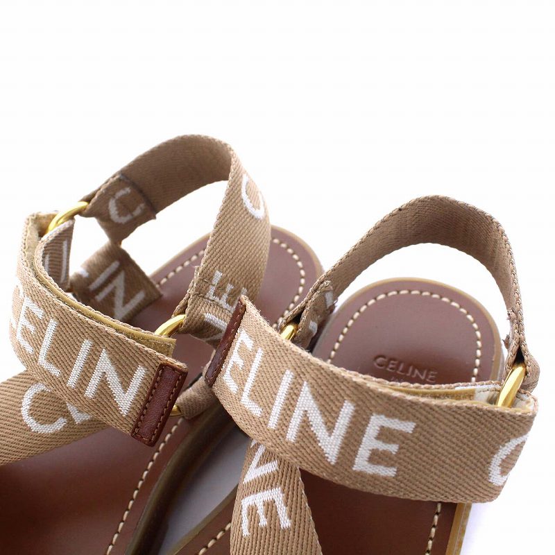 【CELINE】セリーヌ　ベージュ スポーツサンダル　ストラッピー CELINE】セリーヌ ベージュ スポーツサンダル ストラッピー