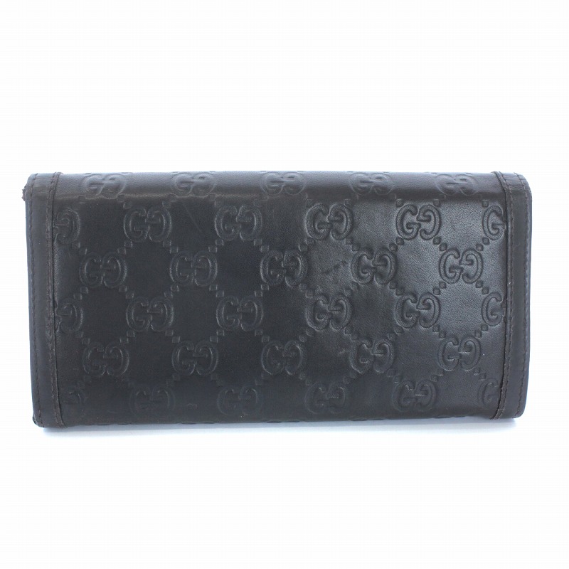 グッチ GUCCI マイクログッチシマ インターロッキングG 長財布 二