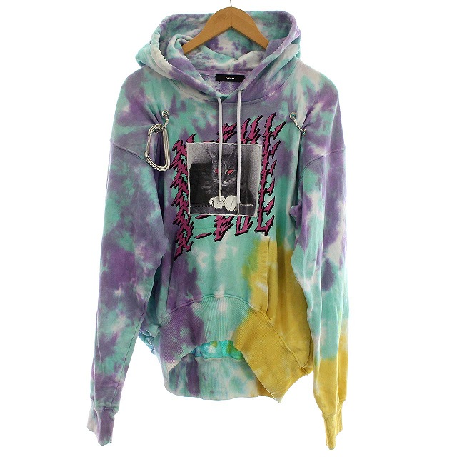 ディーゼル DIESEL パーカー スウェット タイダイ カラビナ プル  