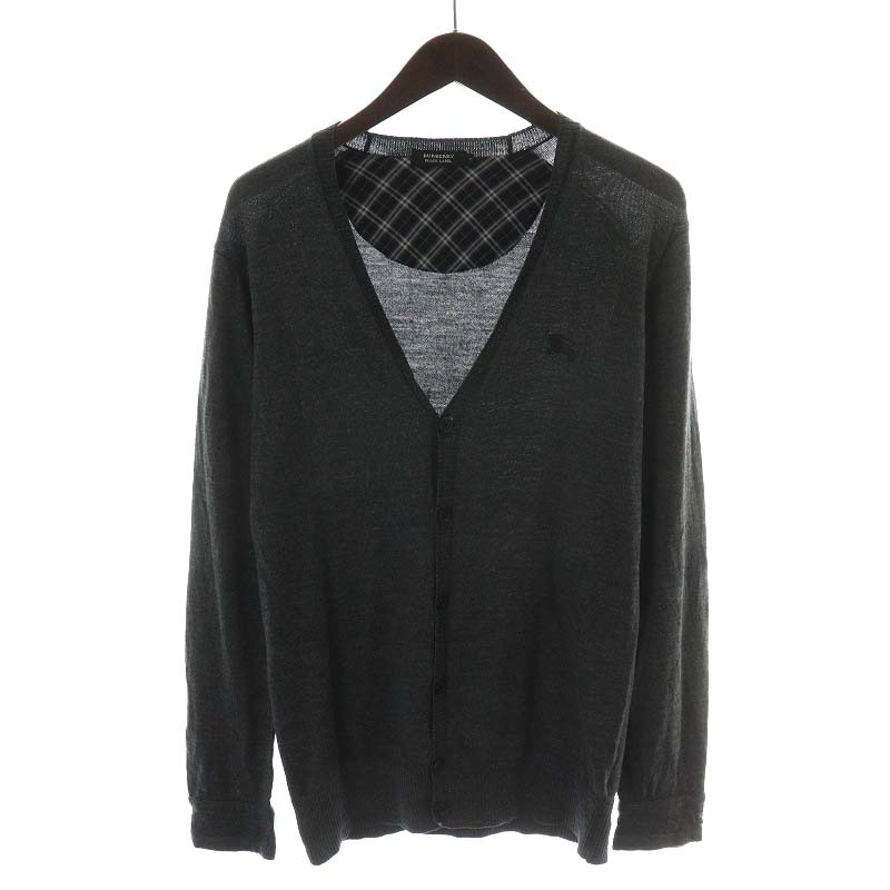 バーバリーブラックレーベル BURBERRY BLACK LABEL カーディガン V 