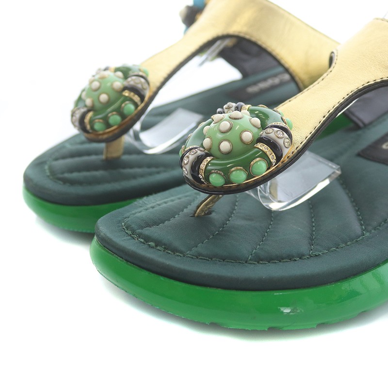 マークジェイコブス MARC JACOBS トングサンダル フラット ビジュー 