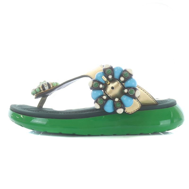 マークジェイコブス MARC JACOBS トングサンダル フラット ビジュー 