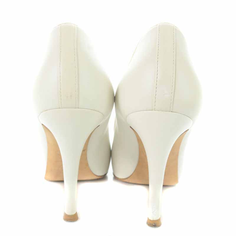 シャネル CHANEL パンプス レザー エナメル 切替 ラウンドトゥ