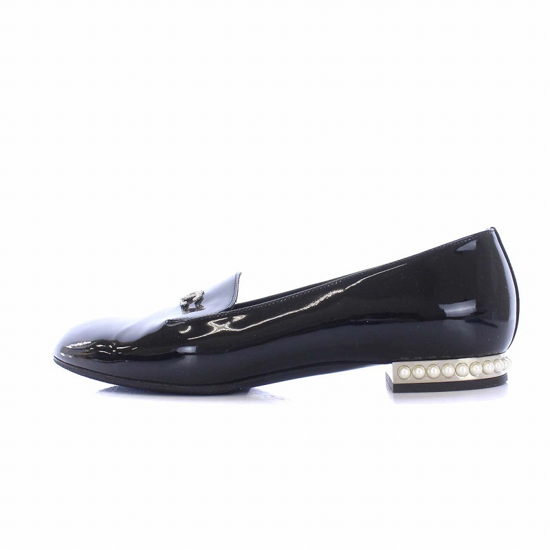 シャネル CHANEL ココマーク フェイクパール オペラシューズ パンプス