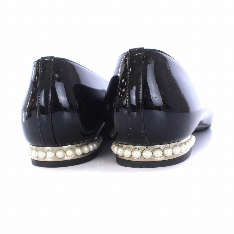 シャネル CHANEL ココマーク フェイクパール オペラシューズ パンプス