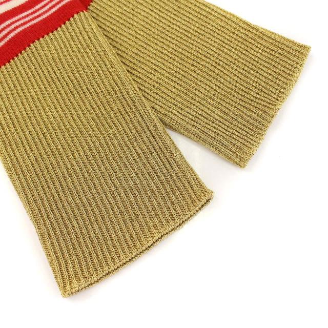 極美品☆GUCCI グッチ 478263 カシミヤ シルク BLIND FOR LOVE ボーダー柄 ボートネック 長袖 ニット レッド系 XS 正規品 レディース 極美品☆GUCCI グッチ 478263 カシミヤ シルク BLIND FOR LOVE