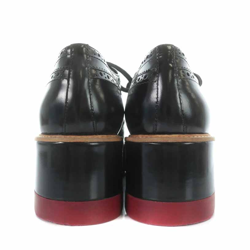プラダ PRADA 16AW プラットフォームシューズ 厚底 レザー ポイン 