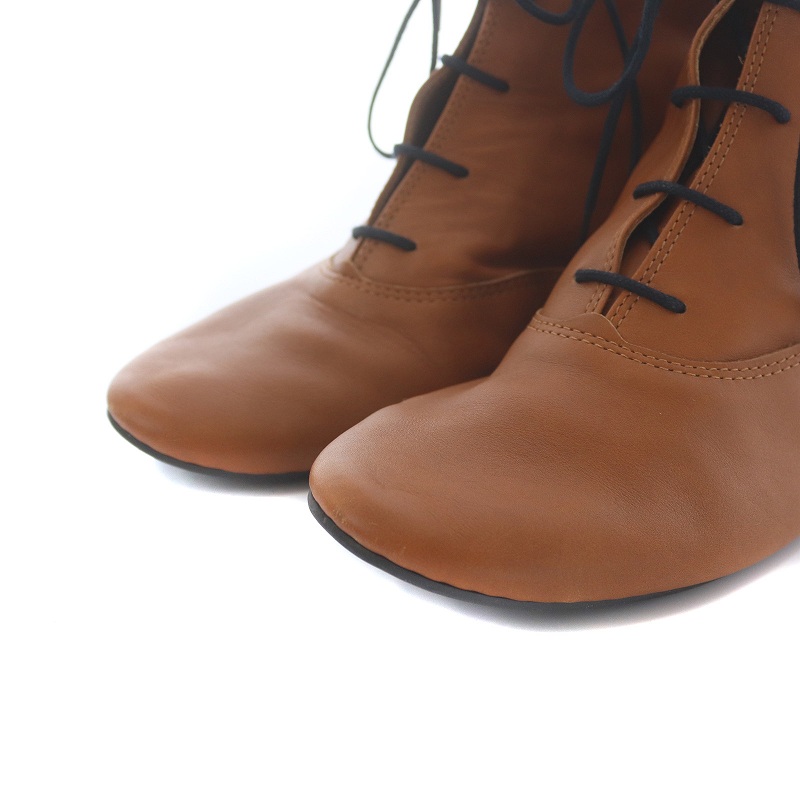 レペット Repetto ショートブーツ アーモンドトゥ ローヒール レース 