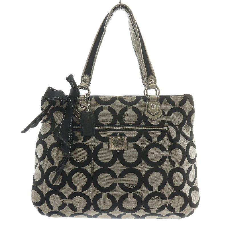 コーチ COACH オプアート トートバッグ ハンドバッグ ショルダーバッグ  