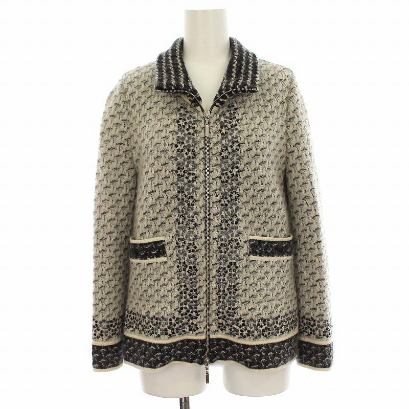 シャネル CHANEL ココマーク ニットジャケット カーディガン ジップ  