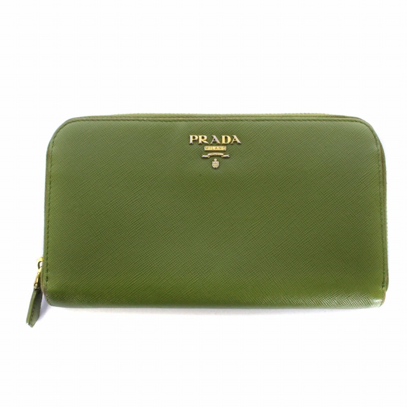 プラダ PRADA サフィアーノ 長財布 ラウンドファスナー ロゴ 