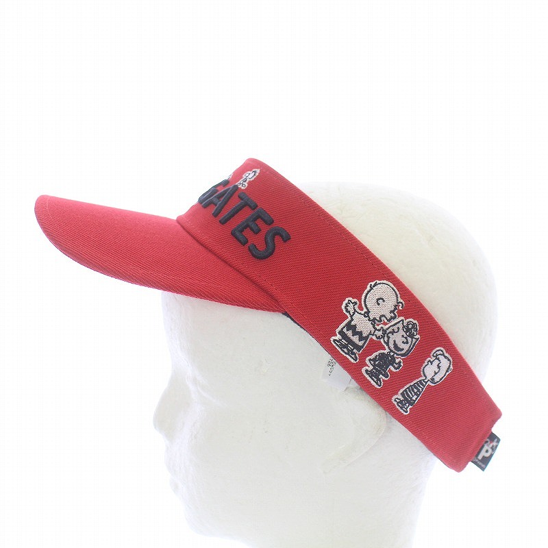 パーリーゲイツ PEARLY GATES SNOOPY × ロゴ サンバイザー 帽子 ゴルフ  