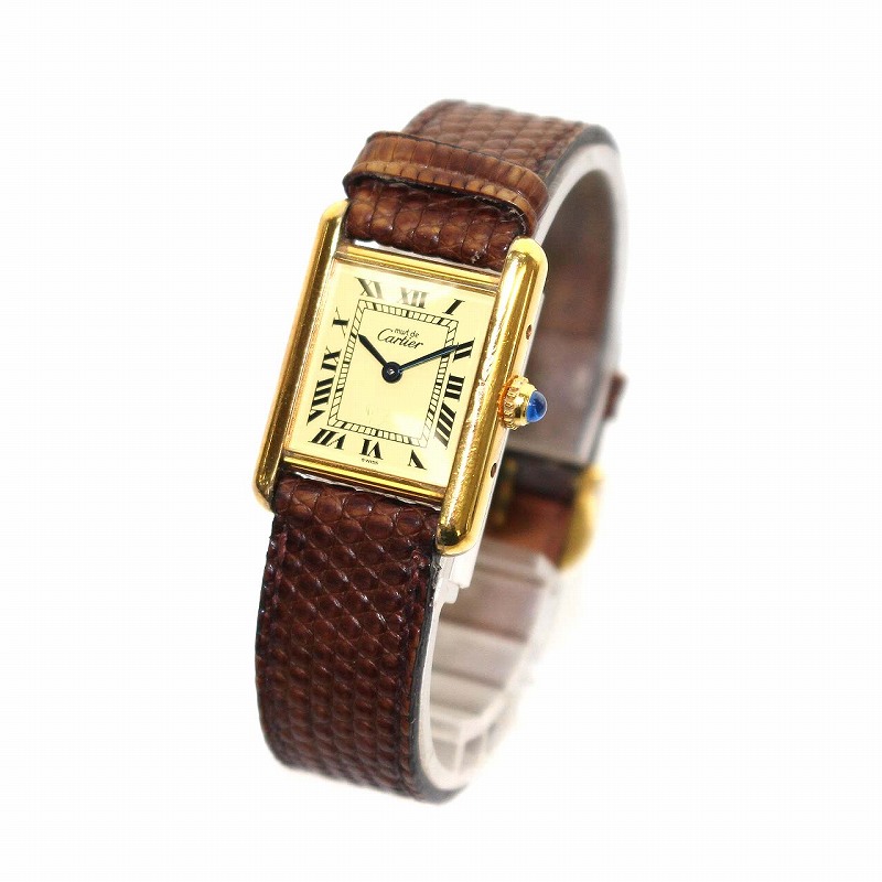 全国送料無料の通販 VERMEIL Cartier カルティエ Tank 腕時計 クォーツ マストタンク 小物