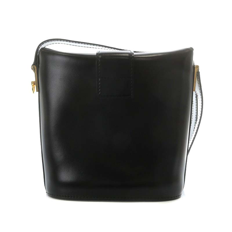 ✨️未使用級✨ golden ショルダーバッグ 黒色 レザー セリーヌ CELINE ショルダーバッグ レザー ゴールド金具 黒