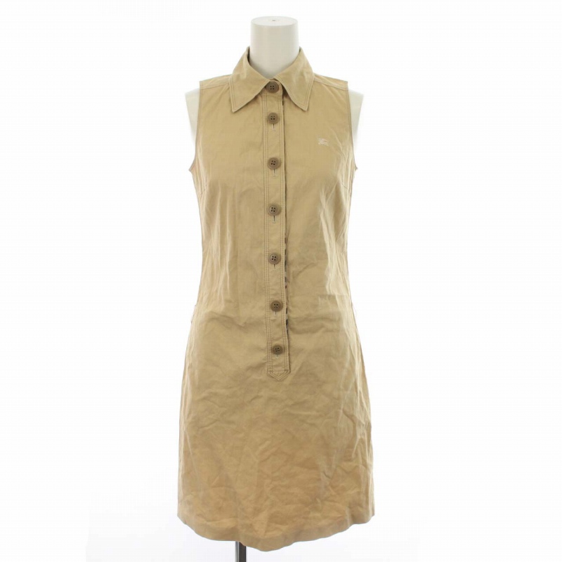 バーバリーブルーレーベル BURBERRY BLUE LABEL シャツワンピース ひざ 