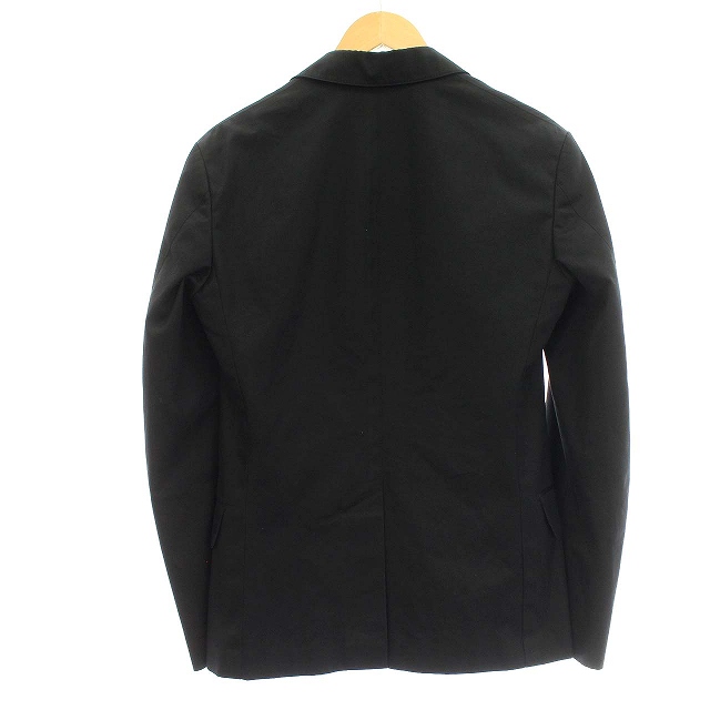 プラダ PRADA テーラードジャケット ダブル コットン 44 M 黒 