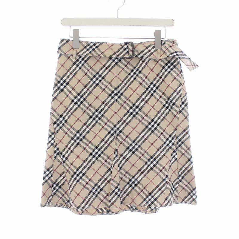 バーバリーブルーレーベル BURBERRY BLUE LABEL ノバチェック ひざ丈  