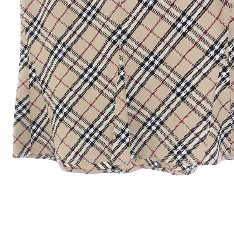 【夏スカート】BURBERRY BLUELABELベルト付ノバチェック38サイズ BURBERRY BLUE LABEL - BURBERRY BLUE LABEL♪チェックプリーツ