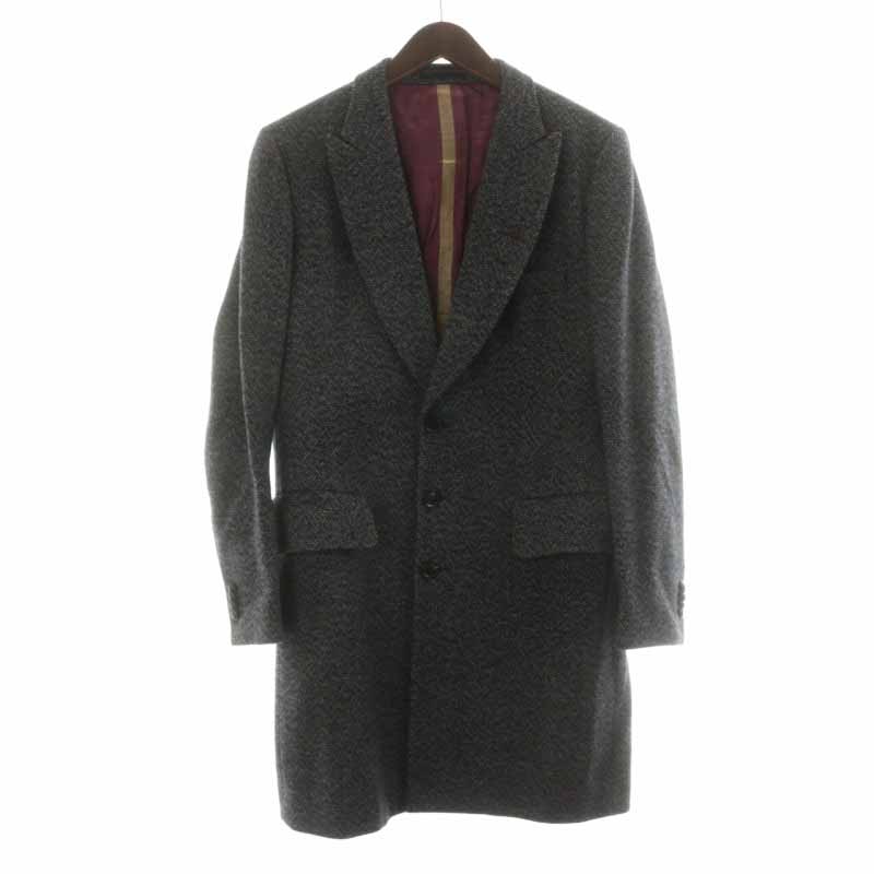 ポールスミス PAUL SMITH チェスターコート ロング ウール L 黒 