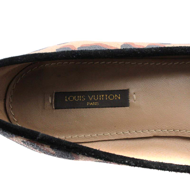 LOUIS VUITTON ルイヴィトン　フラットシューズ　レオパード　リボン LOUISVUITTON ルイヴィトンレオパードリボンフラットシューズ