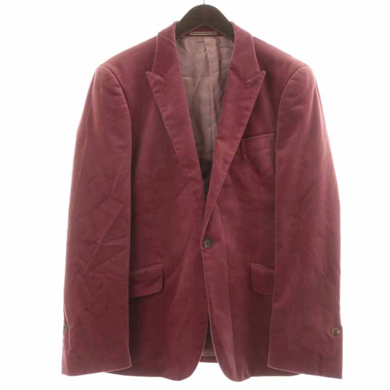 ポールスミス PAUL SMITH テーラードジャケット ベロア L ピンク /RY25 