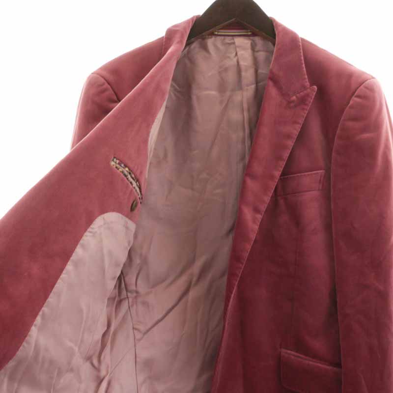 ポールスミス PAUL SMITH テーラードジャケット ベロア L ピンク /RY25 