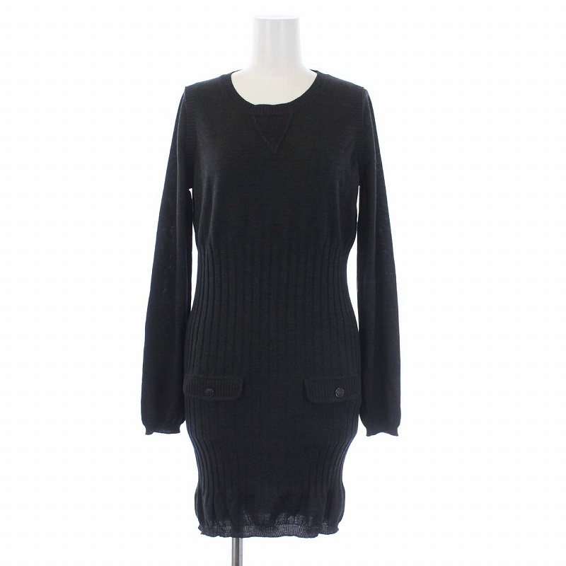 シャネル CHANEL 2010年モデル ニットワンピース 長袖 ひざ丈 ココ 
