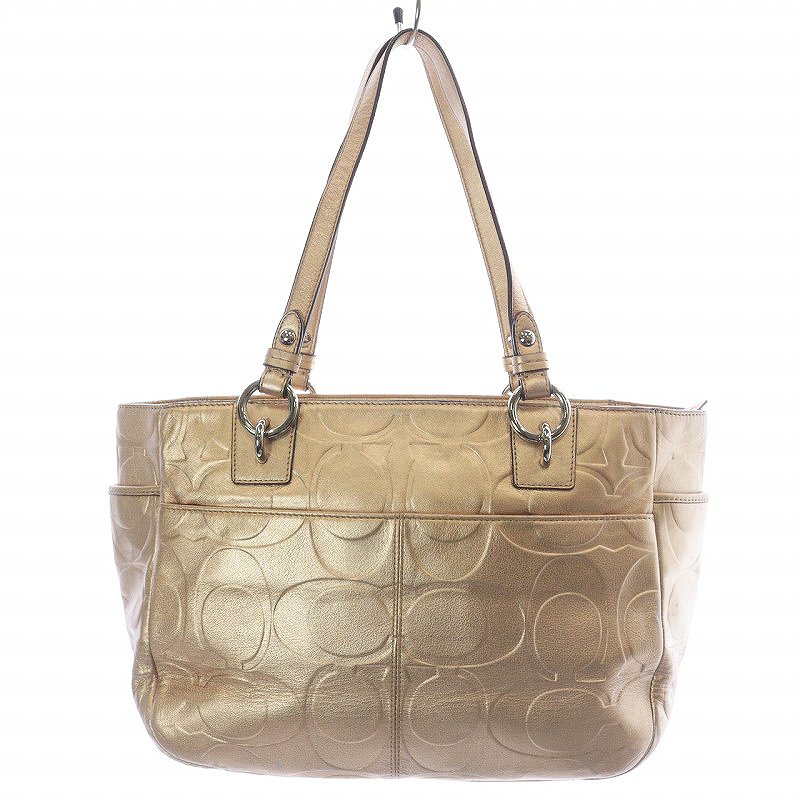 コーチ COACH ハンドバッグ トートバッグ レザー シグネチャー