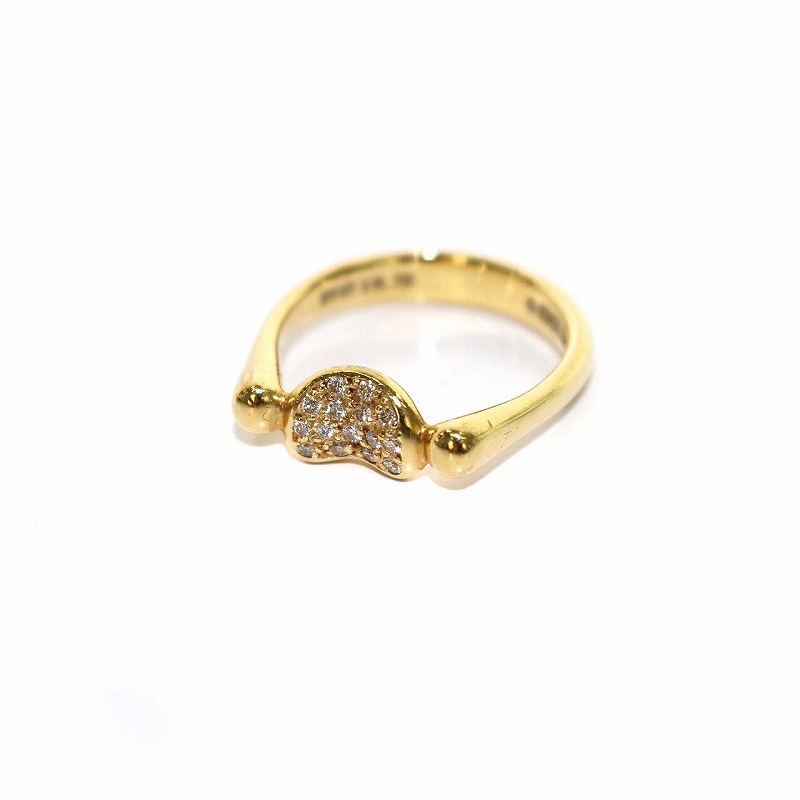 ティファニー TIFFANY & CO. ビーン 指輪 リング K18YG 750  