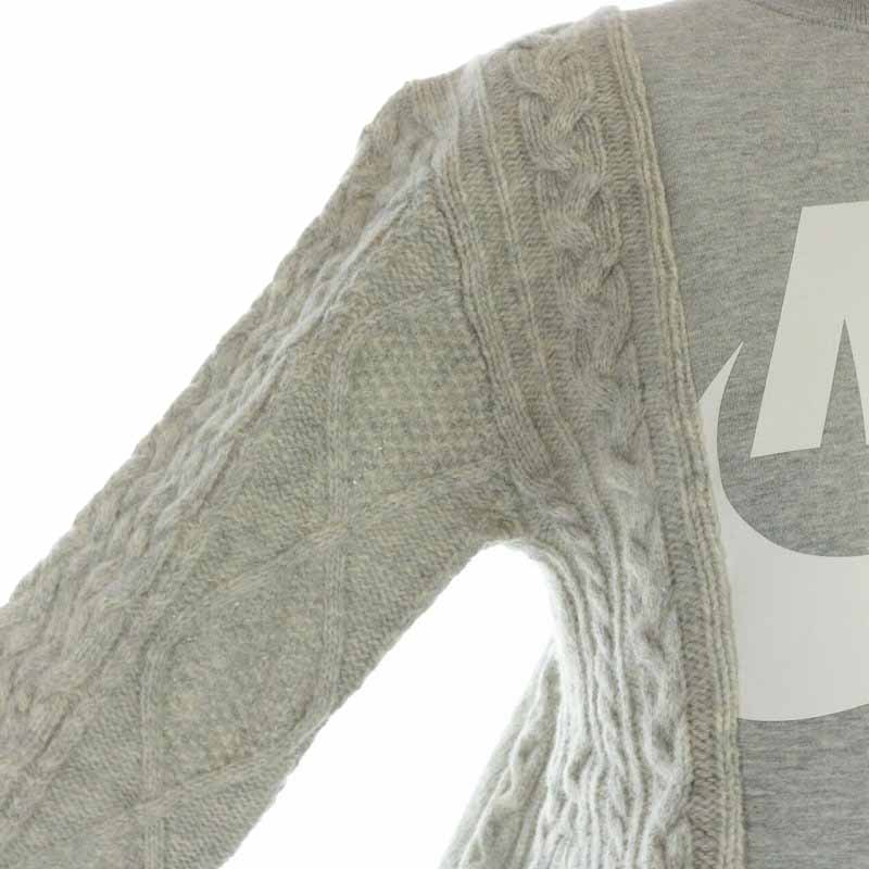 Sacai 15AW×NIKE ナイキ ニット切り替え 長袖スウェット Sacai 15AW×NIKE ナイキ ニット切り替え 長袖スウェット