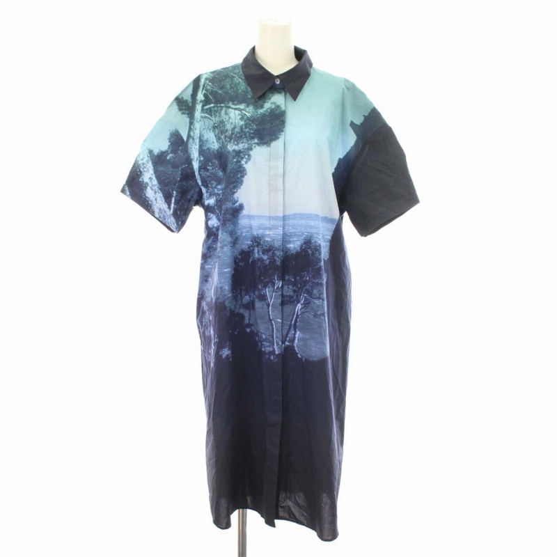 ポールスミス PAUL SMITH ピーエス PS シャツワンピース プリント柄  