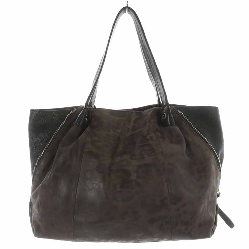 フルラ FURLA トートバッグ ハンドバッグ ヒョウ柄 レオパード柄 茶 