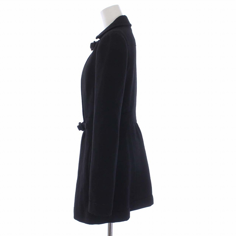 ミュウミュウ miumiu ハーフコート アウター ウール 38 S 黒 ブラック  