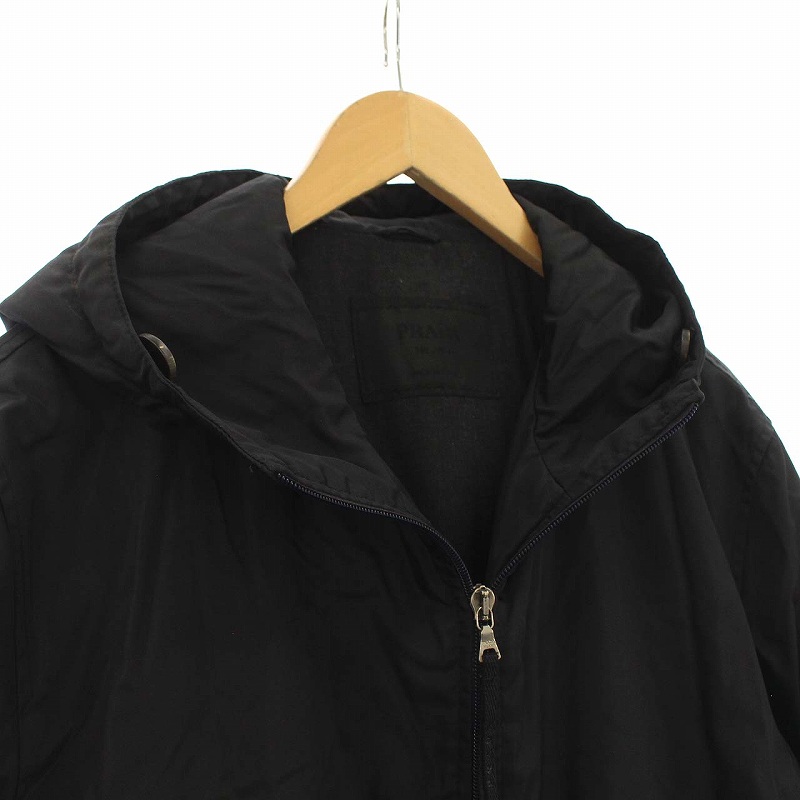 PRADA プラダ ウール ジップアップ フードジャケット ブルゾン M グレー