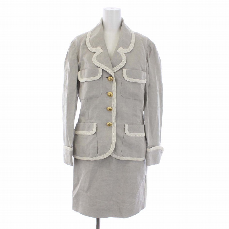 シャネル CHANEL スーツ セットアップ 上下 テーラードジャケット ひざ  