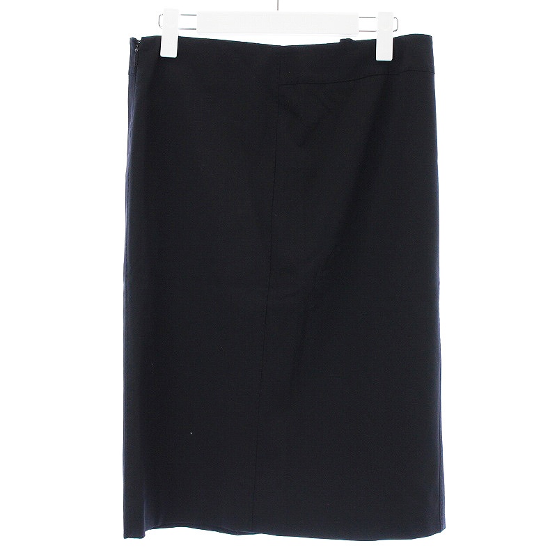 グッチ GUCCI タイトスカート ひざ丈 スリット サイドジップ ウール 40  