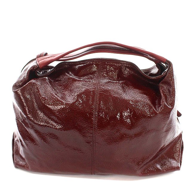 フルラ FURLA ハンドバッグ 2way ショルダーバッグ エナメル 赤 レッド 