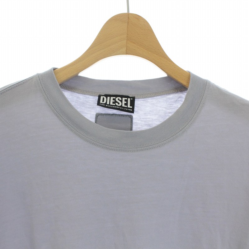 ディーゼル DIESEL Tシャツ カットソー ロンT 長袖 無地 S 紫 ラベンダー /TK メンズ