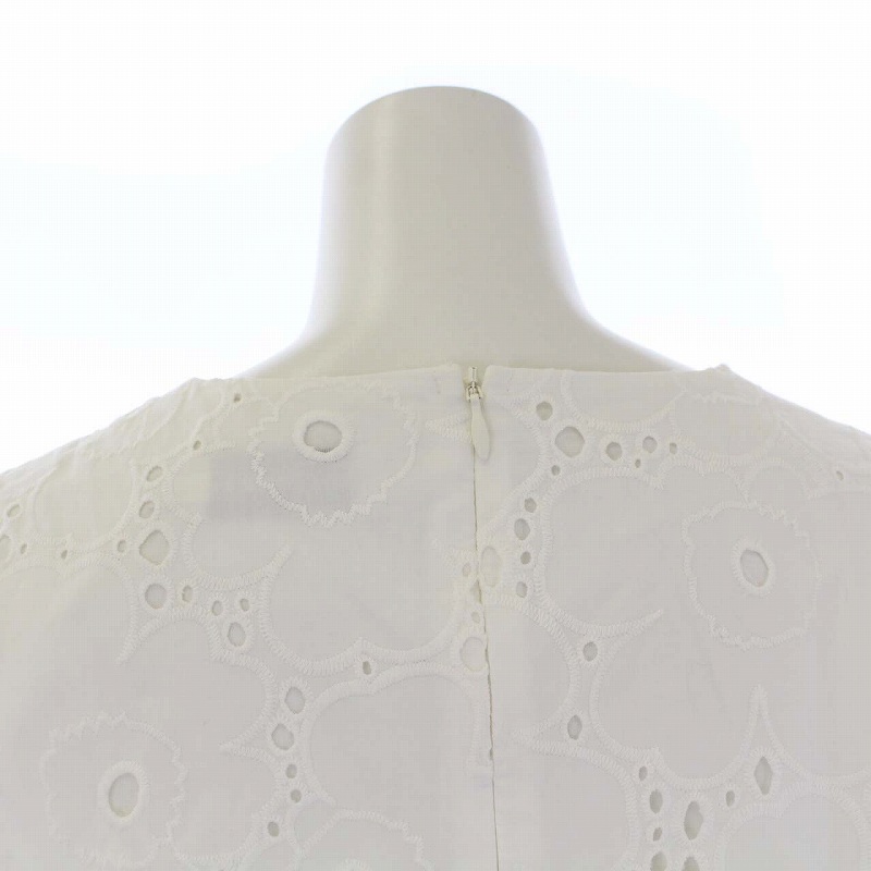 美品 マリメッコ ウニッコ コットン レース ワンピース ホワイト 42 XL marimekko（マリメッコ）の「Unikko / Tupani dress（ワンピース