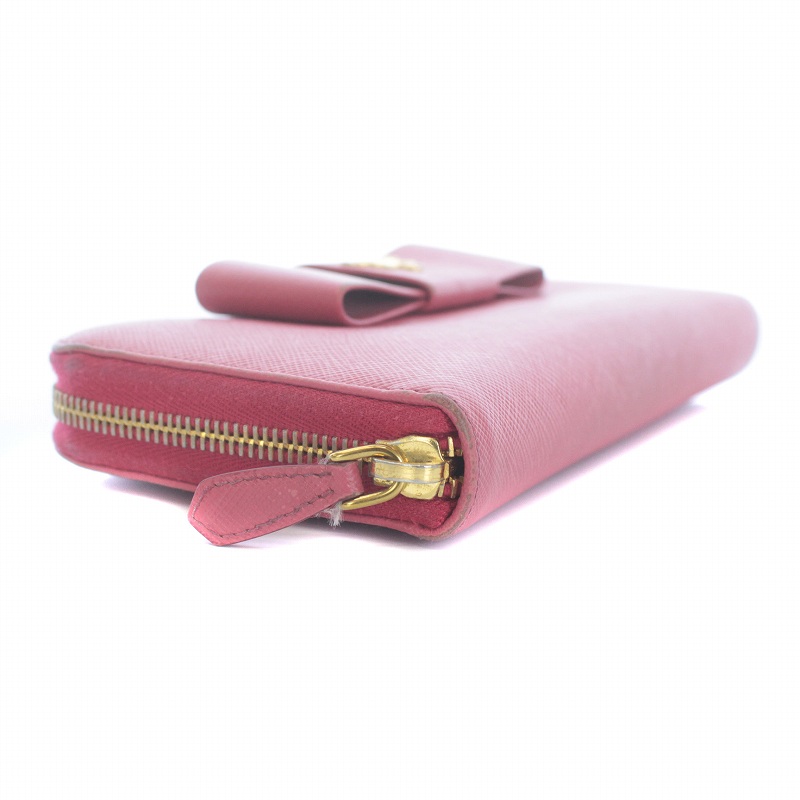 プラダ PRADA サフィアーノフィオッコ SAFFIANO FIOCCO PEONIA 長財布 