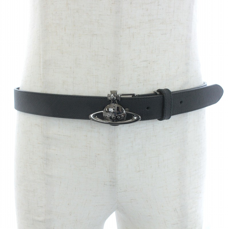 Vivienne Westwood ヴィヴィアン　レザー ベルト　オーブ　黒 Vivienne Westwood ヴィヴィアンウエストウッド ベルト SMALL