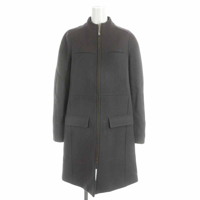 シーバイクロエ SEE BY CHLOE ノーカラーコート ロング ウール ジップ 