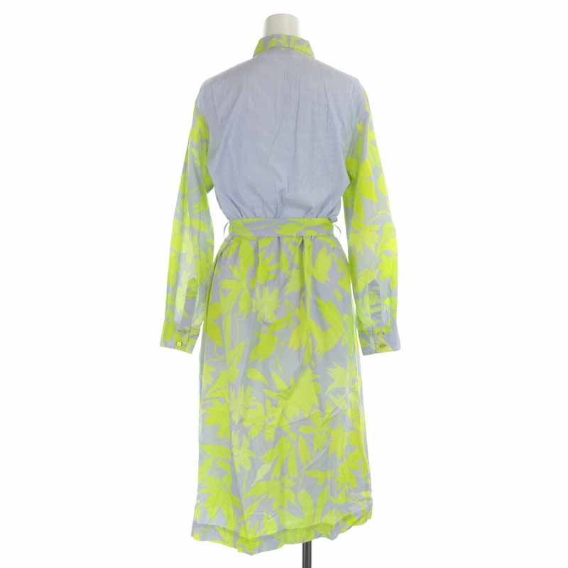 ポールスミス PAUL SMITH PS シャツワンピース ロング 総柄 リボン  