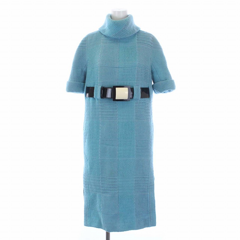 シャネル CHANEL 07A ニットワンピース ロング 半袖 タートルネック  