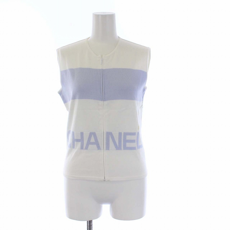 シャネル CHANEL 00S ノースリーブニット カットソー クルーネック 