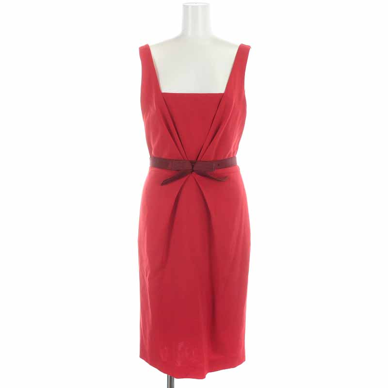 未使用品 フェンディ FENDI タイトワンピース ひざ丈 ウール シルク  