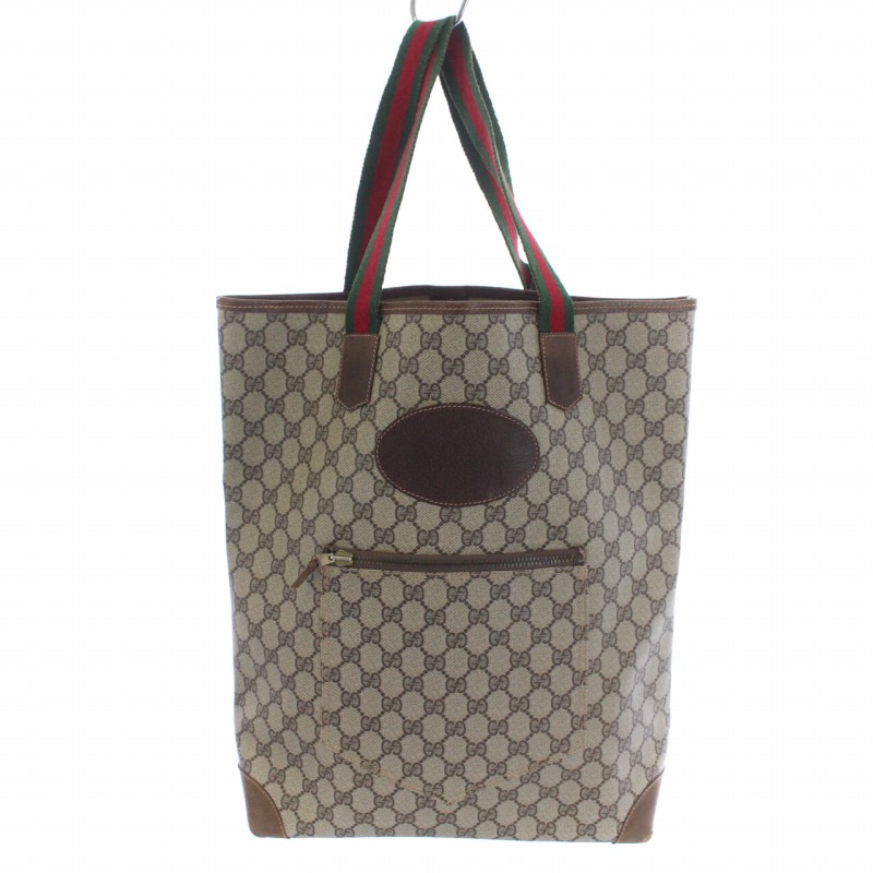 グッチ GUCCI オールドグッチ ヴィンテージ シェリーライン トート 